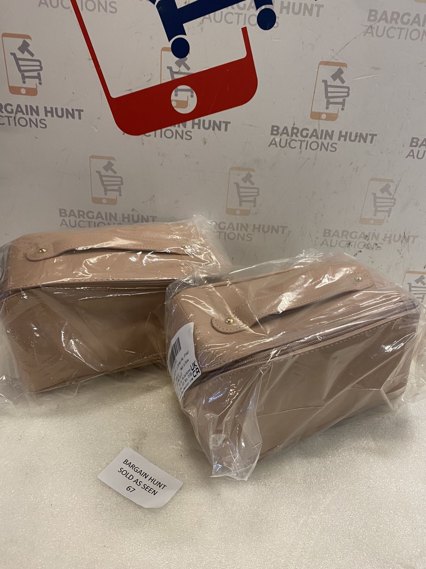 RRP £24 Set of 2 x Large Capacity Make Up Bag Travel Cosmetic Bag for Women PU Layered Waterproof - Image 2 of 2