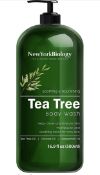 RRP £36 Set of 2 x New York Biology Tea Tree Body Wash, 500ml