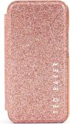 Ted Baker Mirror Folio Case for iPhone 14 Pro - Rose Gold Glitter