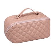 RRP £24 Set of 2 x Large Capacity Make Up Bag Travel Cosmetic Bag for Women PU Layered Waterproof