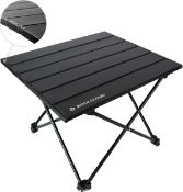 RRP £34.99 Rock Cloud Portable Camping Table Ultralight Aluminum Folding Beach Table Black,with