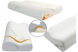 RRP £29.99 Ecosafeter Contour Memory Foam Pillow Cervical Orthopedic Deep Sleep Neck Pillow