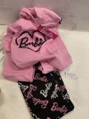 Girls Barbie Tracksuit, Bottoms and Hoodie, 13-14 Years