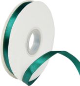 RRP £60 Set of 20 x Green Ribbon 10 mm, 45 m Blue Satin Ribbon for Gift Wrapping, DIY Crafting,