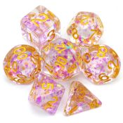 RRP £40 set of 2 x Haxtec DND Dice Set 7PCS Polyhedral D&D Dice RPG Dungeons and Dragons-Purple