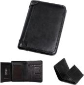 RRP £24.99 GSG Men's Leather Wallets RFID Blocking Card Holder Slim Lightweight Trifold Wallet
