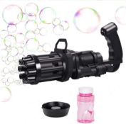 RRP £24 Set of 2 x Ding Yongliang Electric Bubble Gun 8-Hole Huge Amount Bubble, Summer Outdoor