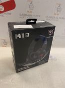 RRP £19.99 Gaming Headset with Mic, 50MM Driver Stereo Surround Sound, Cool RGB Light, Noise