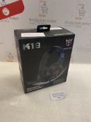 RRP £19.99 Gaming Headset with Mic, 50MM Driver Stereo Surround Sound, Cool RGB Light, Noise