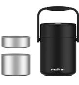 RRP £34.99 Healter 2 Litres Vacuum Insulated Food Flask for Hot Food Stainless Steel Thermal Soup