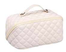 RRP £36 Set of 3 x Large Capacity Make Up Bag Travel Cosmetic Bag for Women PU Layered Waterproof