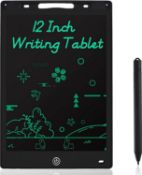 RRP £22 Set of 2 x LCD Writing Tablet, 12 Inch Electronic Kids Drawing Board, Portable Graphics