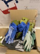 Set of 10 x Garden Gloves, Gardening Grip Gloves