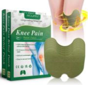 RRP £26 Set of 2 x Knee Pain Relief Patches 48 PCs,MQUPIN Patch Plaster Warming Moxibustion, Natural