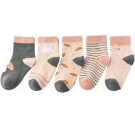 RRP £24 Set of 3 x 5-Pack Kids Socks Soft 100% Cotton Cute Striped Novelty Multipack, 1-3 Years