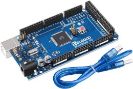 Set of 2 x ELEGOO Mega R3 Controller Board Compatible with Arduino IDE with USB Cable Blue Version