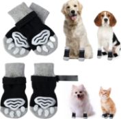 RRP £96 Set of 12 x Hcpet Dog Socks Anti-Slip Paw Protector Dog Boots, Dog Socks Traction Control