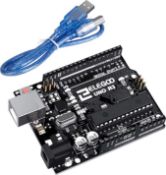 RRP £60 Set of 4 x ELEGOO UNO R3 Board for Arduino with USB Cable Arduino-Compatible Faster In