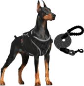 RRP £28 Set of 2 x Supet Anti-pull Dog Harness, Padded Chest with Reflective Strips, Soft Adjustable