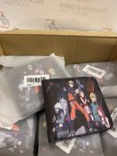 RRP £26 Set of 2 x Qerrassa Wallet Bi-Fold Anime Leather Wallets with Zip Coin Pocket, RFID Blocking