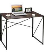 RRP £59.99 Coavas Folding Computer Desk Wooden Simple Style Study Table (100x50x75cm)
