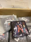 RRP £26 Set of 2 x Qerrassa Wallet Bi-Fold Anime Leather Wallets with Zip Coin Pocket, RFID Blocking
