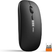 RRP £65 Set of 5 x INPHIC Wireless Mouse Rechargable, [Upgraded], Ultra Slim Silent 2.4G Cordless