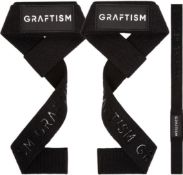 RRP £50 Set of 5 x GRAFTISM Weight Lifting Straps - Premium Neoprene Padded Gym Wrist Straps