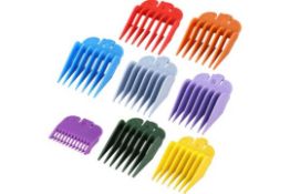 RRP £70 Set of 7 x 8 Pieces Hair Clipper Guards Attachments, Hair Clipper Guide Combs Replacement