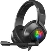 RRP £29.99 ONIKUMA K19 Professional Gaming Headphone with RGB LED Backlight