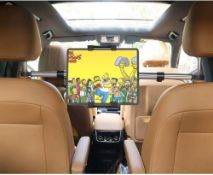 RRP £31.99 woleyi Car Headrest Tablet Holder for Phone and iPad, Car Mount Clamp for Tablets and