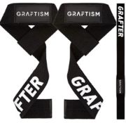 RRP £60 Set of 6 x GRAFTISM Weight Lifting Straps - Premium Neoprene Padded Gym Wrist Straps