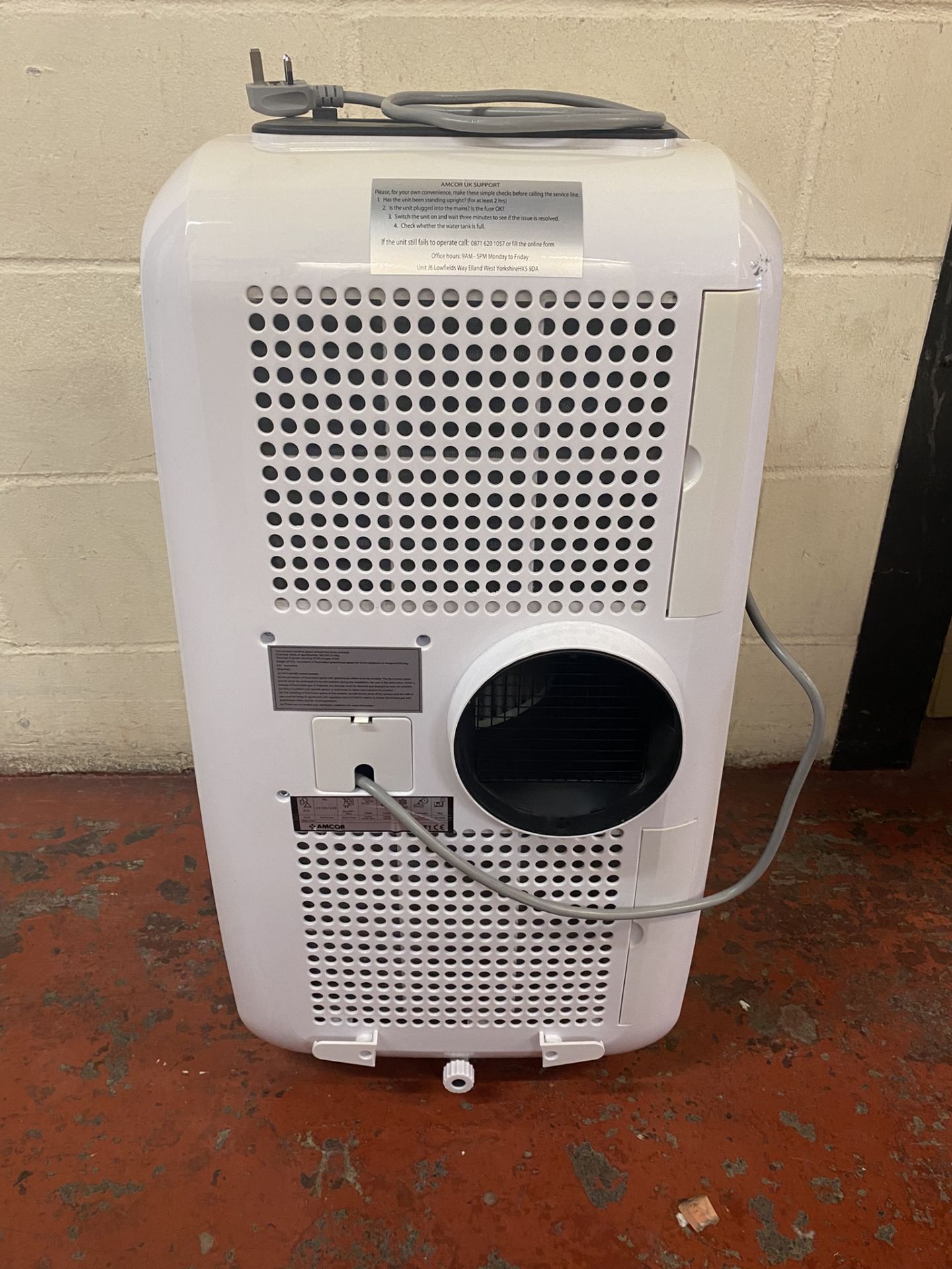 Amcor AC12 12000 BTU Portable Air Conditioning Unit Mobile Air Conditioner - White - Image 3 of 4