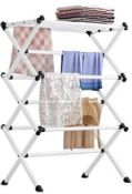 RRP £45.99 Apstour Clothes Airer Clothes Dryer Drying Rack Extra Large 3-Tier Rail