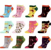 WeciBor Women's Ankle Socks Dress Colorful Fancy Novelty Funny Bright Casual Combed Cotton Socks