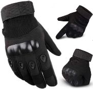 RRP £32 Set of 2 x Motorcycle Gloves Men Cycling Gloves Touch Screen Full Finger Bike Gloves, XL