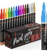 RRP £19.99 Artistro Paint Pens for Rock Painting, Stone Ceramic, Glass, Fabric DIY Craft, Set of