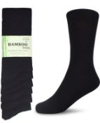 Set of 2 x 6-Pack Wecibor Men's Bamboo Fiber Socks Super Soft Casual Socks