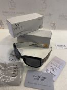 Set of 2 x LVIOE Polarized Oversized Sunglasses for Women Rhinestone Ladies Sunglasses