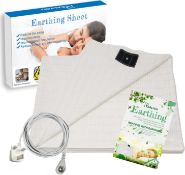RRP £34.99 Earthing Bed Sheet with 15ft Cord for Grounding(27 * 52 inch), Conductive Mat for