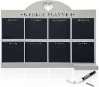 RRP £54 Set of 3 x Empire Weekly Planner and Menu Board for Kitchen, Work Planner Blackboard, Wall