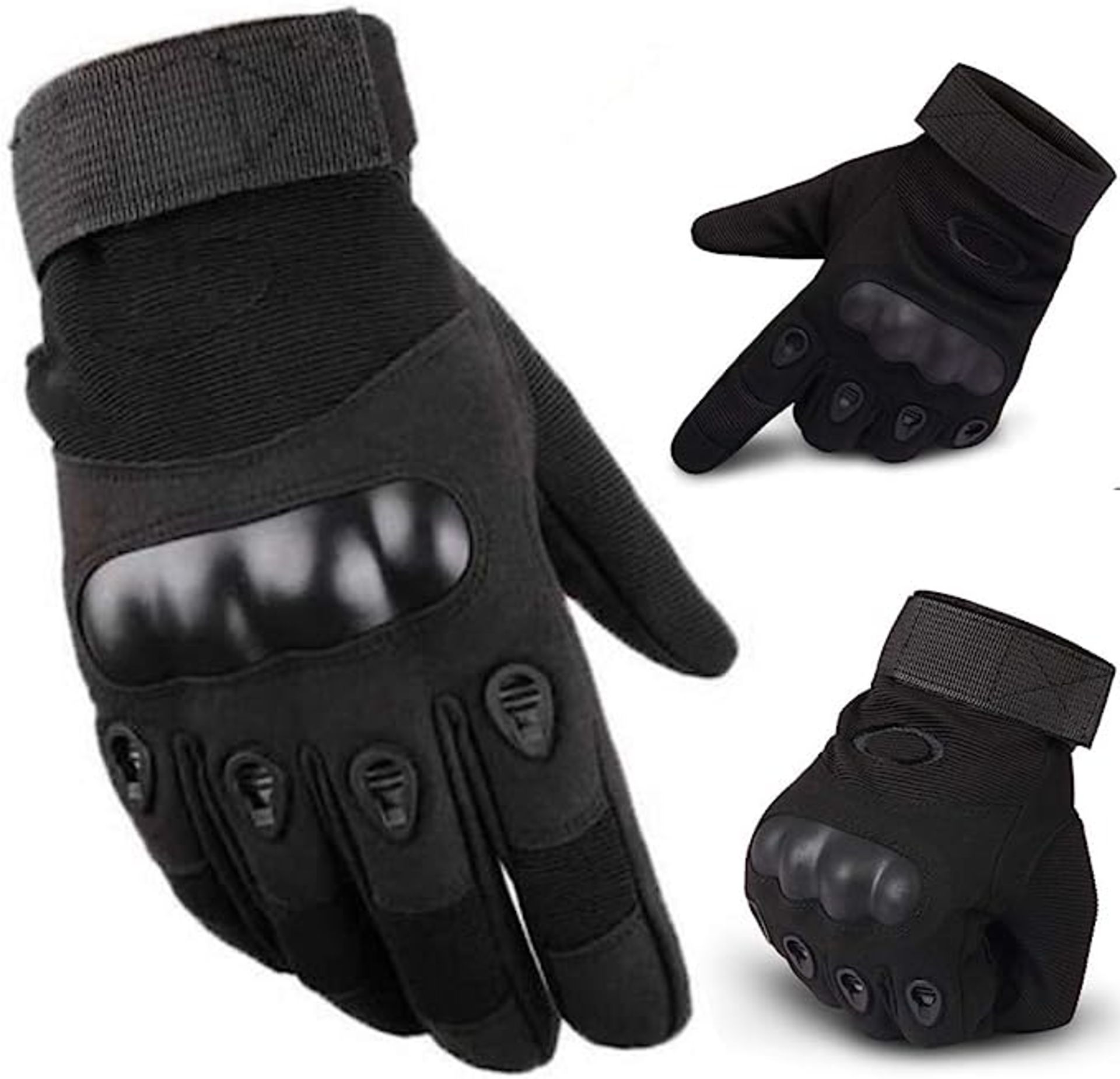 RRP £32 Set of 2 x Motorcycle Gloves Men Cycling Gloves Touch Screen Full Finger Bike Gloves,