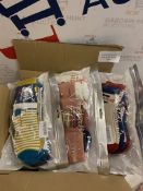 RRP £80 Box of 10 x 5-Pack Kids Socks Soft 100% Cotton Cute Novelty Multipack