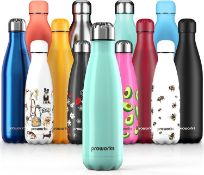 Proworks Stainless Steel Water Bottle, BPA Free Vacuum Insulated Metal Water Bottle 500ml