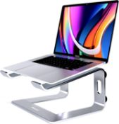 RRP £38 Set of 2 x Adjustable Laptop Stand Computer Laptop Riser - Silver