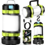 Camping Lights, Rechargeable Led Camping Lantern, 800 Lumen 3700 mAh 6 Modes Camping Torch