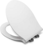 Croydex Sensori self Closing Smart Toilet seat, Soft Close, Quick Release, Thermoset, White, 40 x 35