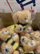 RRP £45 Set of 3 x My OLi 7.5" Plush Teddy Bear Bee Bear Stuffed Animal Plush Toys Soft Bear Wearing