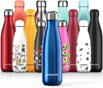 Proworks Stainless Steel Water Bottle, BPA Free Vacuum Insulated Metal Water Bottle 1Litre