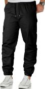 RRP £24.99 YAOBAOLE Men's Cargo Pants Casual Stretchy Drawstring Waist Trousers with Pocket, XL